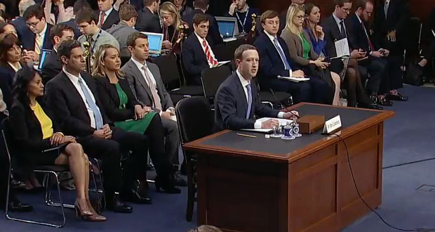 Facebook CEO Mark Zuckerberg testifies about data privacybefore Senate committee on April 10, 2018