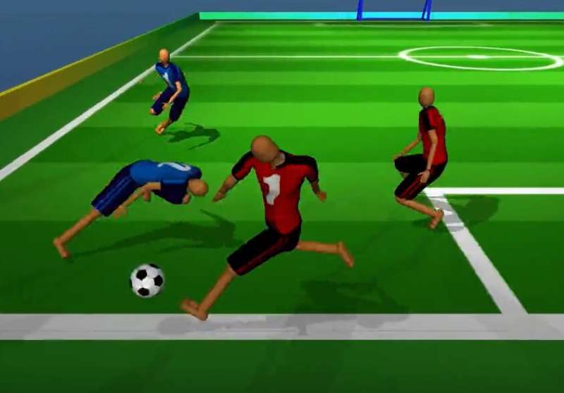 AI system learns to play soccer from scratch