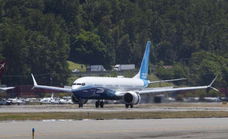 Boeing said its 737 Max 10, shown here in a June 2021 test flight, could be canceled if it is not approved by US regulators in t
