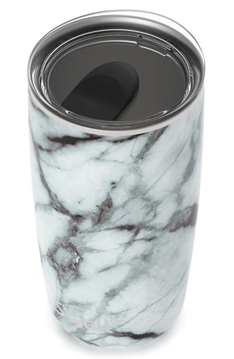 S'WELL 18-Ounce Insulated Stainless Steel Tumbler, Main, color, WHITE MARBLE