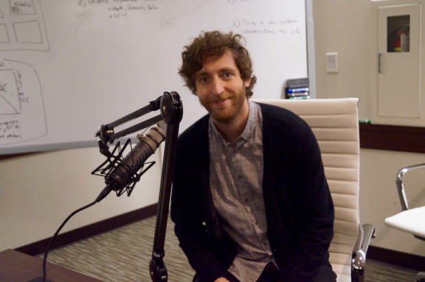 Thomas Middleditch behind the scenes at Microsoft Imagine Cup.
