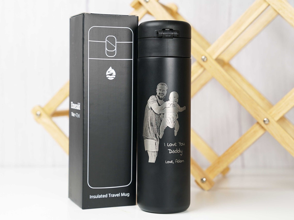 Engraved Travel Tumbler 16oz Father's Day Gift image 2