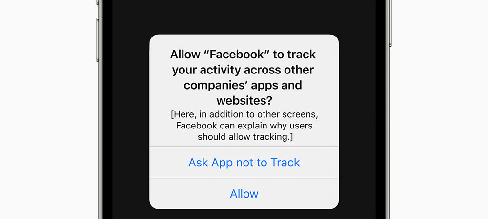 iOS14 App Tracking Transparency screen