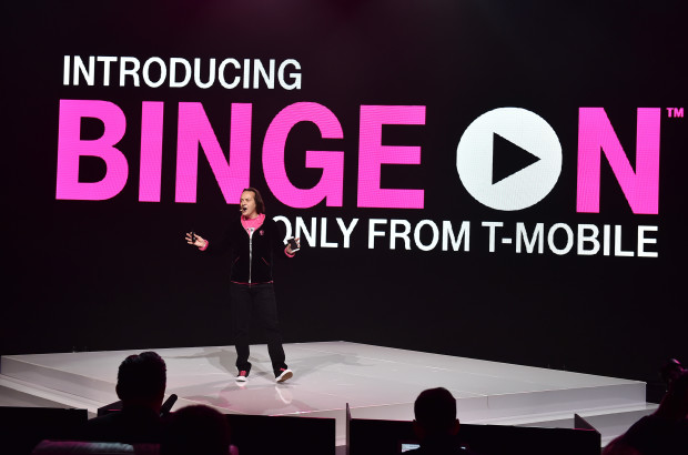 T-Mobile CEO John Legere introduces Binge On during the Un-carrier X. (Photo by Jordan Strauss/AP Images for T-Mobile)
