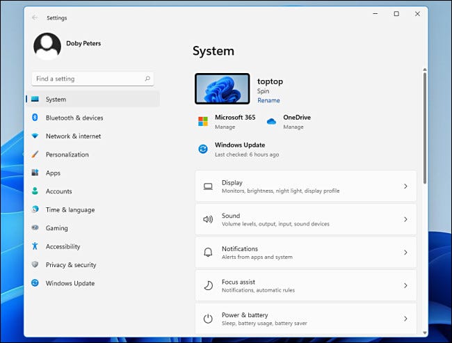 Here's What Windows 11's Settings App Looks Like