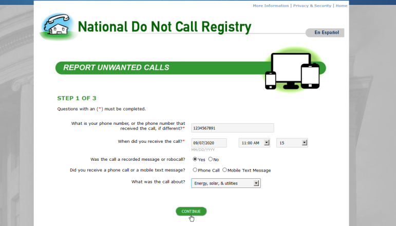 Report Unwanted Calls