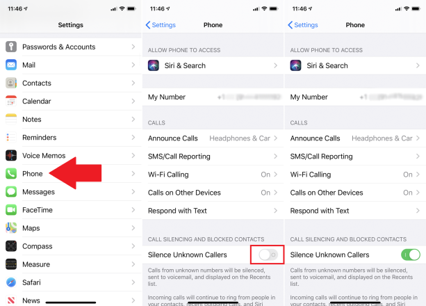 Silence Unknown Callers in iOS 13 and Up